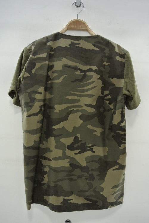 2015 S/S GalaabenD ライトモールスキンストレッチ カモフラージュprint+1.5ミリパイル crew neck loose fit 65/KHAKI MIX