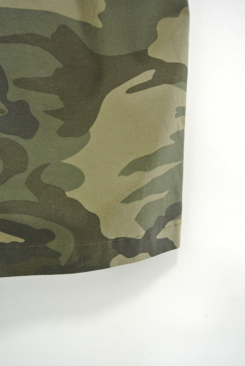 2015 S/S GalaabenD ライトモールスキンストレッチ カモフラージュprint+1.5ミリパイル crew neck loose fit 65/KHAKI MIX