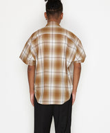 2019 S/S NUMBER (N)INE OMBRE CHECK BIG SHOULDER SHORT SLEEVE SHIRT
