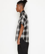 2019 S/S NUMBER (N)INE OMBRE CHECK BIG SHOULDER SHORT SLEEVE SHIRT