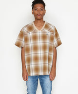 2019 S/S NUMBER (N)INE OMBRE CHECK BIG SHOULDER SHORT SLEEVE PULLOVER SHIRT				
