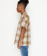 2019 S/S NUMBER (N)INE OMBRE CHECK BIG SHOULDER SHORT SLEEVE PULLOVER SHIRT				