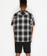 2019 S/S NUMBER (N)INE OMBRE CHECK BIG SHOULDER SHORT SLEEVE PULLOVER SHIRT				