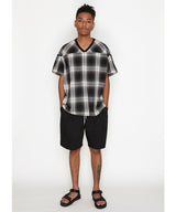 2019 S/S NUMBER (N)INE OMBRE CHECK BIG SHOULDER SHORT SLEEVE PULLOVER SHIRT				