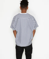 2019 S/S NUMBER (N)INE STRIPE BIG SHOULDER SHORT SLEEVE PULLOVER SHIRT 