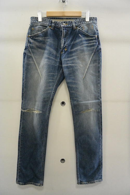 2016 S/S n(n) BY NUMBER (N)INE TAPERED PANT_DENIM(DAMAGED) BLUE