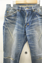 2016 S/S n(n) BY NUMBER (N)INE TAPERED PANT_DENIM(DAMAGED) BLUE