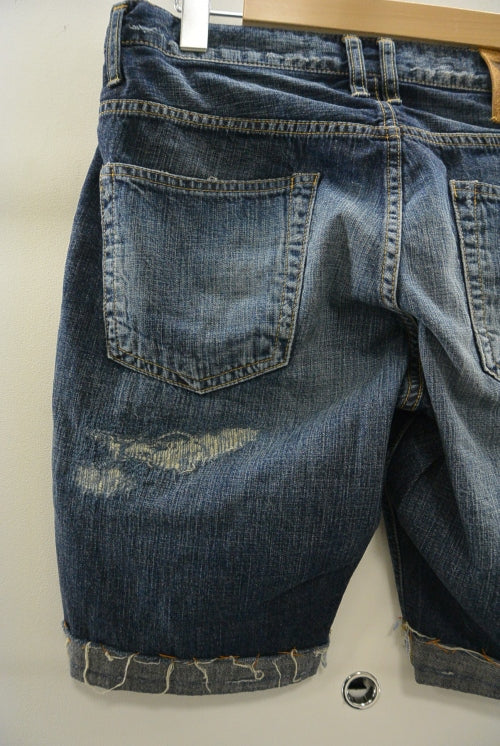 2016 S/S TMT CRUSH DENIM SHORTS INDIGO