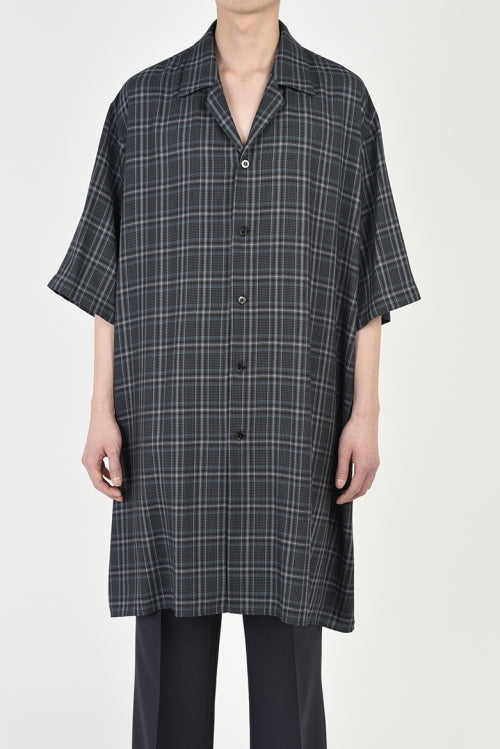 2021 S/S LAD MUSICIAN MODAL OMBRE GLEN CHECK LONG SHIRT