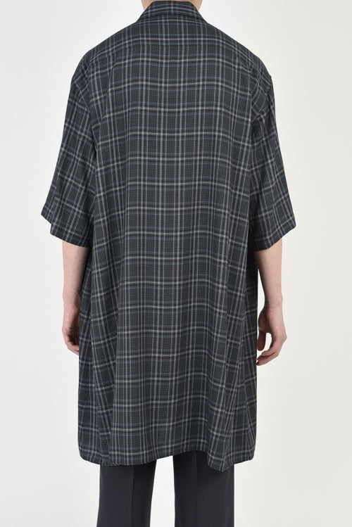 2021 S/S LAD MUSICIAN MODAL OMBRE GLEN CHECK LONG SHIRT