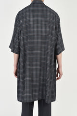 2021 S/S LAD MUSICIAN MODAL OMBRE GLEN CHECK LONG SHIRT