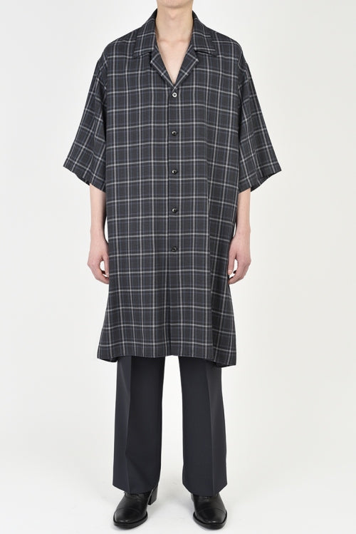 2021 S/S LAD MUSICIAN MODAL OMBRE GLEN CHECK LONG SHIRT