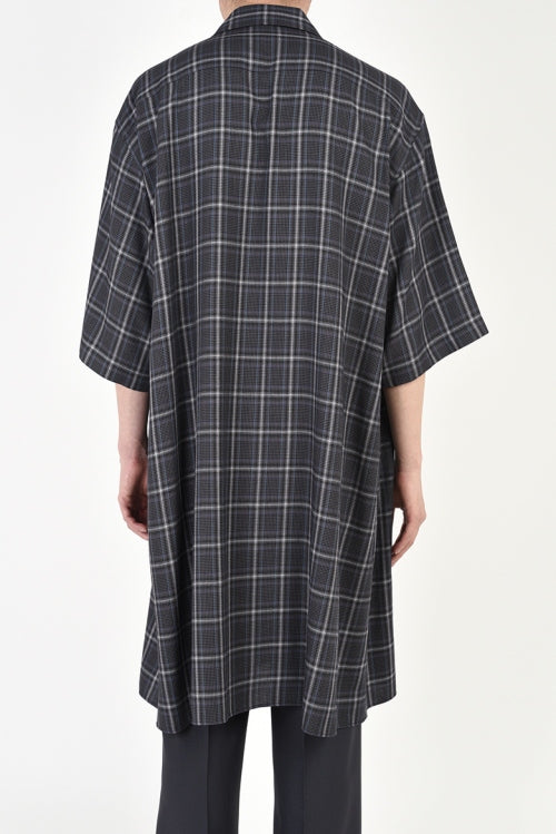 2021 S/S LAD MUSICIAN MODAL OMBRE GLEN CHECK LONG SHIRT