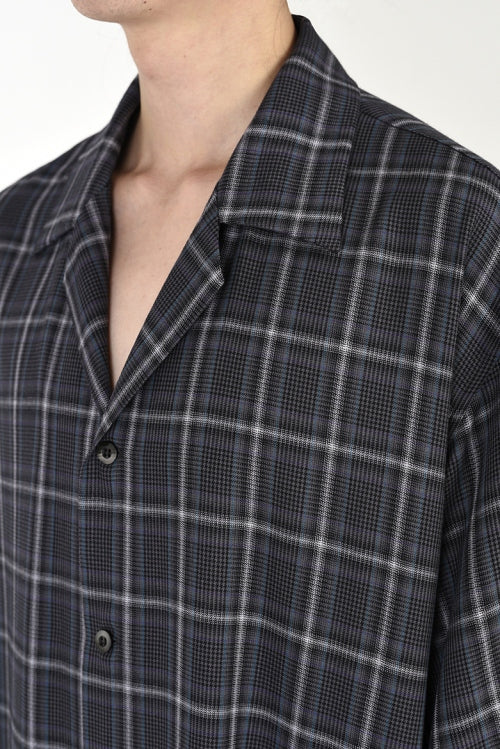 2021 S/S LAD MUSICIAN MODAL OMBRE GLEN CHECK LONG SHIRT