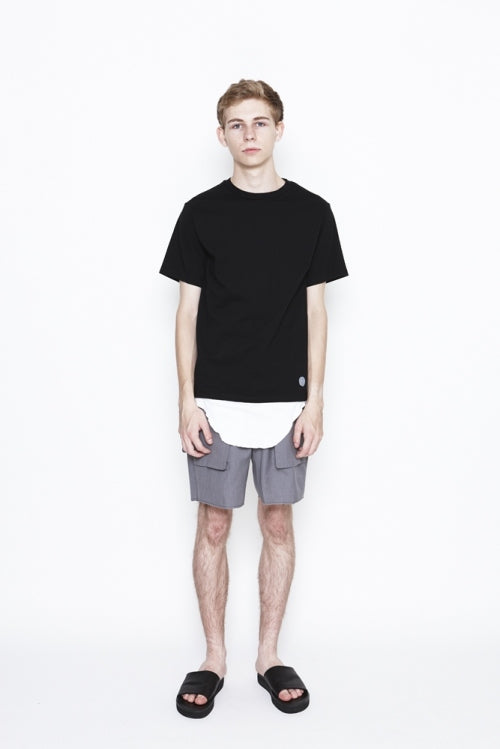2016 S/S NUMBER (N)INE    LAYERED T-SHIRTS_TANK TOP BLACKxWHITE