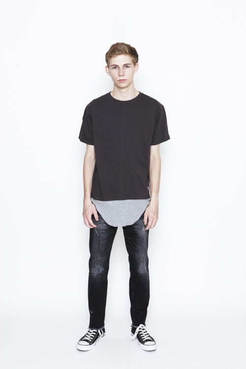 2016 S/S NUMBER (N)INE LAYERED T-SHIRTS/GARMENT DYE_TANK TOP C GRAYxGRAY