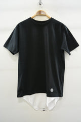 2016 S/S NUMBER (N)INE    LAYERED T-SHIRTS_TANK TOP BLACKxWHITE