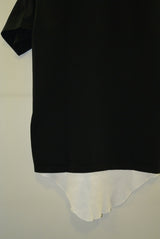 2016 S/S NUMBER (N)INE    LAYERED T-SHIRTS_TANK TOP BLACKxWHITE