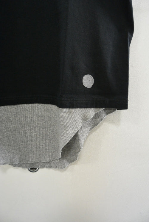 2016 S/S NUMBER (N)INE    LAYERED T-SHIRTS_TANK TOP BLACKxGRAY