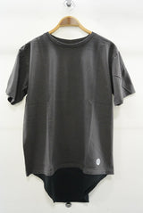 2016 S/S NUMBER (N)INE LAYERED T-SHIRTS/GARMENT DYE_TANK TOP C GRAYxBLACK