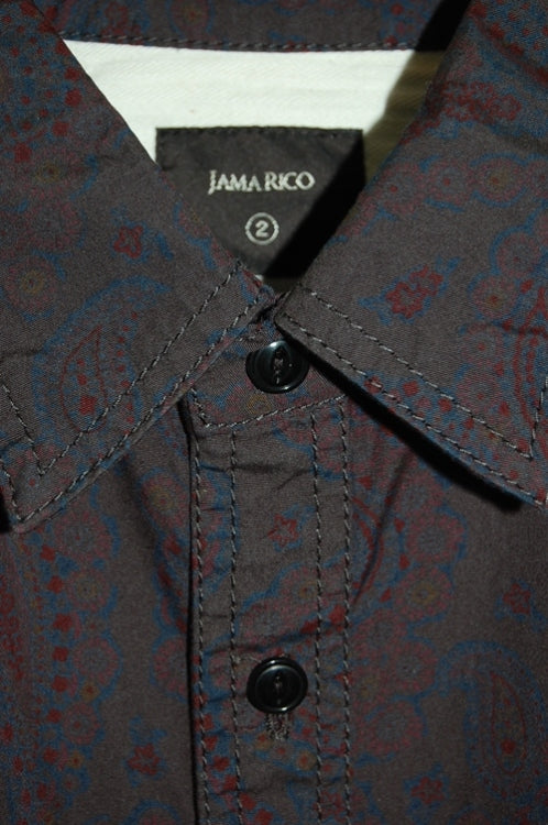 2013 S/S JAMA RICO 80/2 PAISLEY PRINT BROAD 2002 BLACK