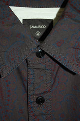 2013 S/S JAMA RICO 80/2 PAISLEY PRINT BROAD 2002 BLACK