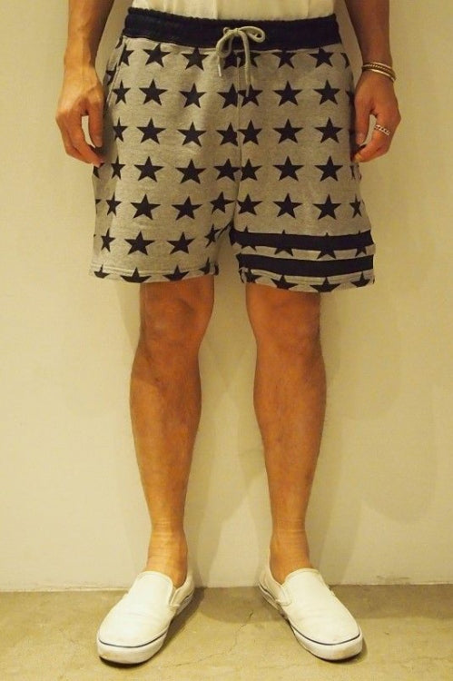 2018 S/S M sweat short pants (star pattern) (h.gray)
