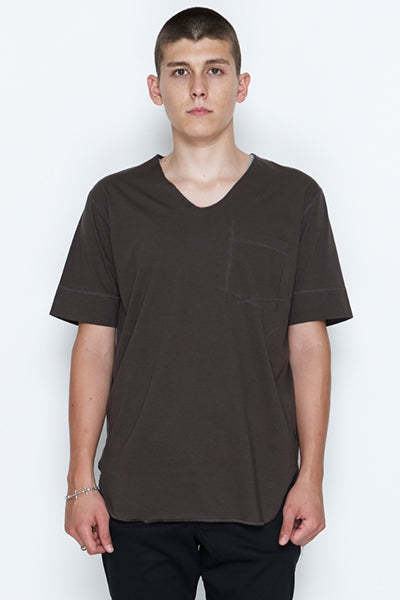 2017 S/S NUMBER (N)INE POCKET V NECK CUT&SEW CHARCOAL