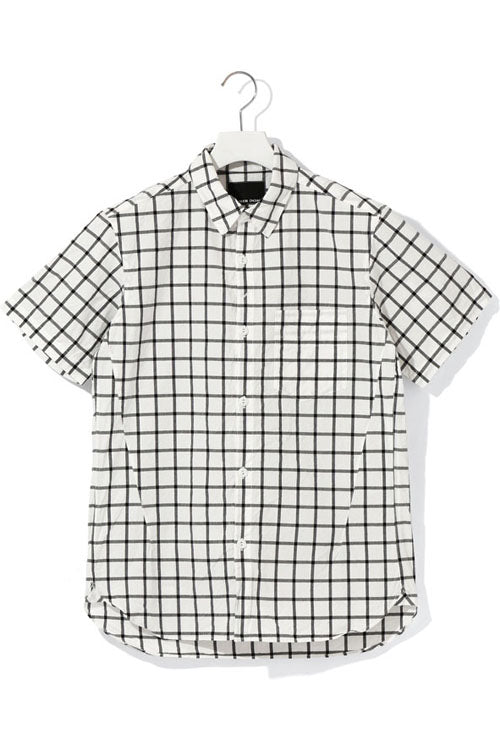 2015 S/S NUMBER (N)INE REGULAR COLOR SHIRTS S/S_CHECK WHITE