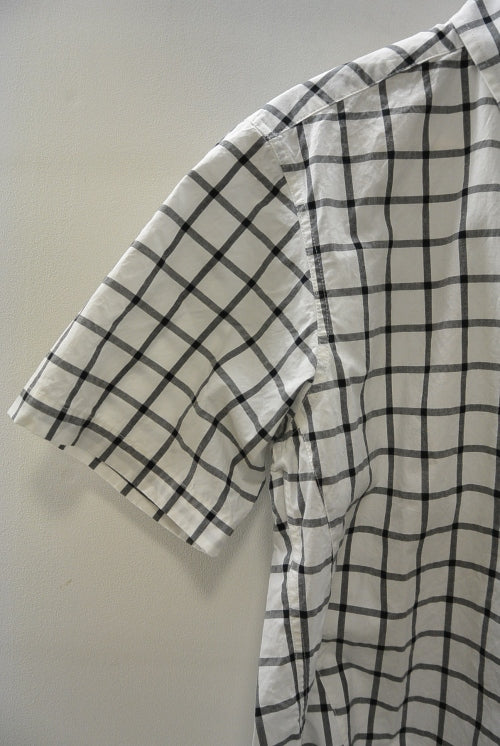 2015 S/S NUMBER (N)INE REGULAR COLOR SHIRTS S/S_CHECK WHITE