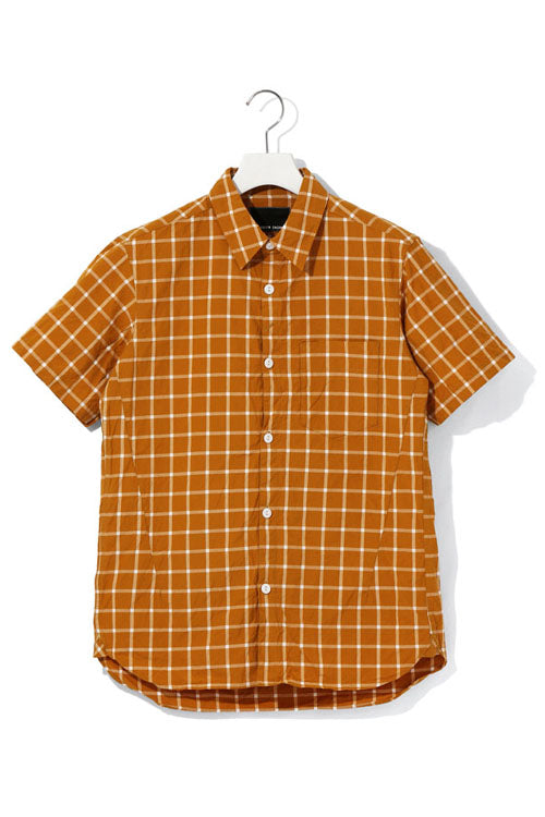 2015 S/S NUMBER (N)INE REGULAR COLOR SHIRTS S/S_CHECK MUSTARD