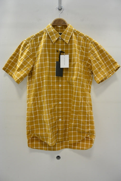 2015 S/S NUMBER (N)INE REGULAR COLOR SHIRTS S/S_CHECK MUSTARD