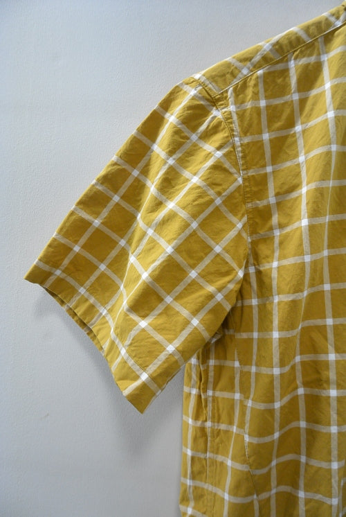 2015 S/S NUMBER (N)INE REGULAR COLOR SHIRTS S/S_CHECK MUSTARD