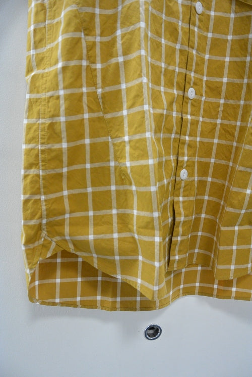 2015 S/S NUMBER (N)INE REGULAR COLOR SHIRTS S/S_CHECK MUSTARD
