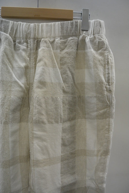 2015 S/S JAMA RICO COTTON LINEN CHECK BOXER PT WHITE