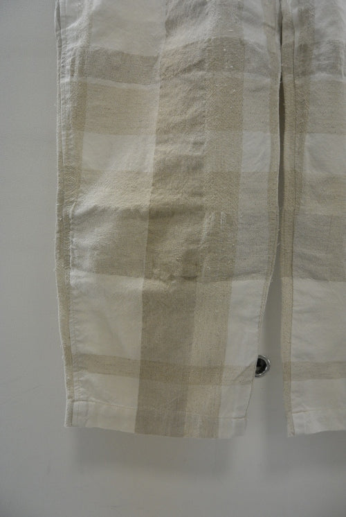 2015 S/S JAMA RICO COTTON LINEN CHECK BOXER PT WHITE