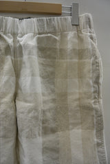 2015 S/S JAMA RICO COTTON LINEN CHECK BOXER SHORT PT WHITE