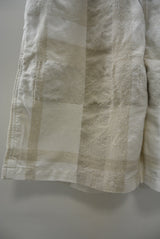 2015 S/S JAMA RICO COTTON LINEN CHECK BOXER SHORT PT WHITE