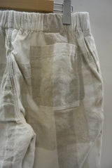 2015 S/S JAMA RICO COTTON LINEN CHECK BOXER SHORT PT WHITE