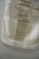 2015 S/S JAMA RICO COTTON LINEN CHECK BOXER SHORT PT WHITE