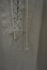 2015 S/S GalaabenD 10G リネンローゲージニット lace up front SH 04/ECRU