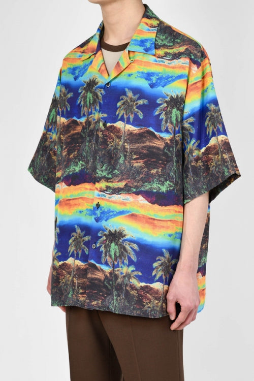 2023 S/S LAD MUSICIAN PALMTREE SHORT SLEEVE OPEN COLLAR SHIRT