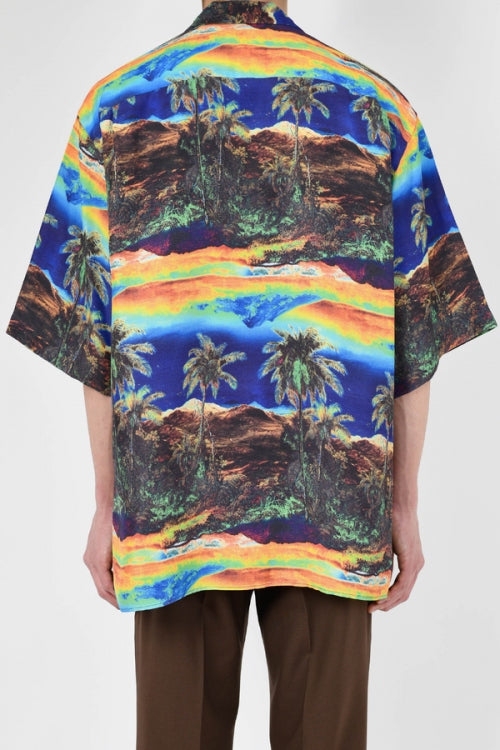 2023 S/S LAD MUSICIAN PALMTREE SHORT SLEEVE OPEN COLLAR SHIRT