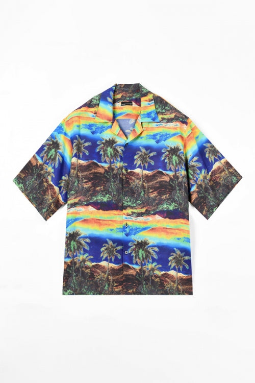 2023 S/S LAD MUSICIAN PALMTREE SHORT SLEEVE OPEN COLLAR SHIRT