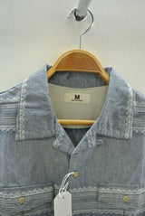  2014 S/S M original star jacquard chambray shirts indigo