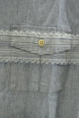  2014 S/S M original star jacquard chambray shirts indigo