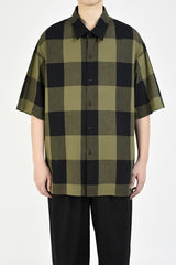 2020 S/S LAD MUSICIAN R/C BLOCK CHECK SHORT SLEEVE BIG SHIRT
