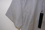 LITHIUM HOMME THOMAS MASON PIN-STRIPE PIN STRIPE FLY-FRONT S/S SHIRT LONDON STRIPE(BLACK×WHITE)