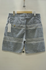 2014 S/S M original star jacquard chambray short pants indigo