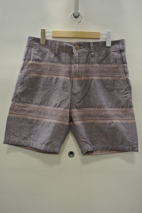 2014 S/S M original star jacquard chambray short pants pink indigo